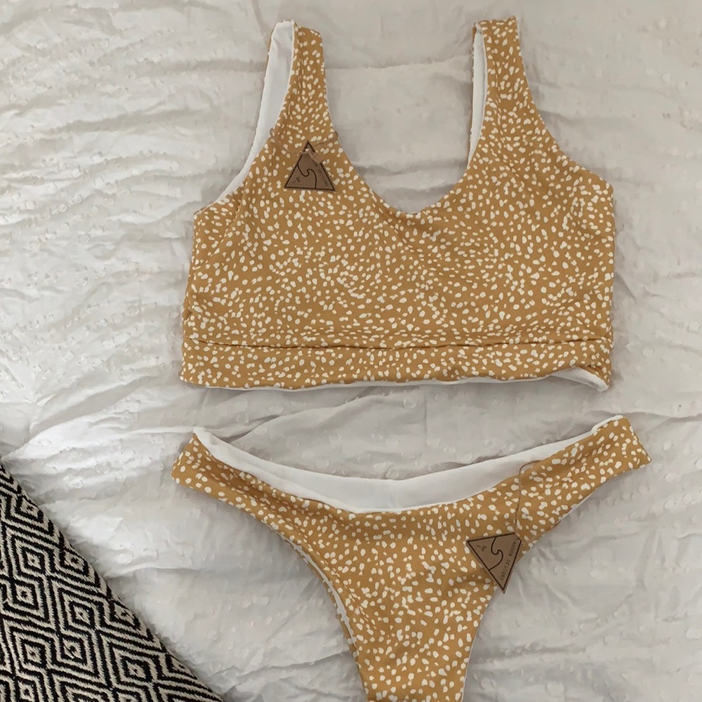 Yellow polka dot bikini